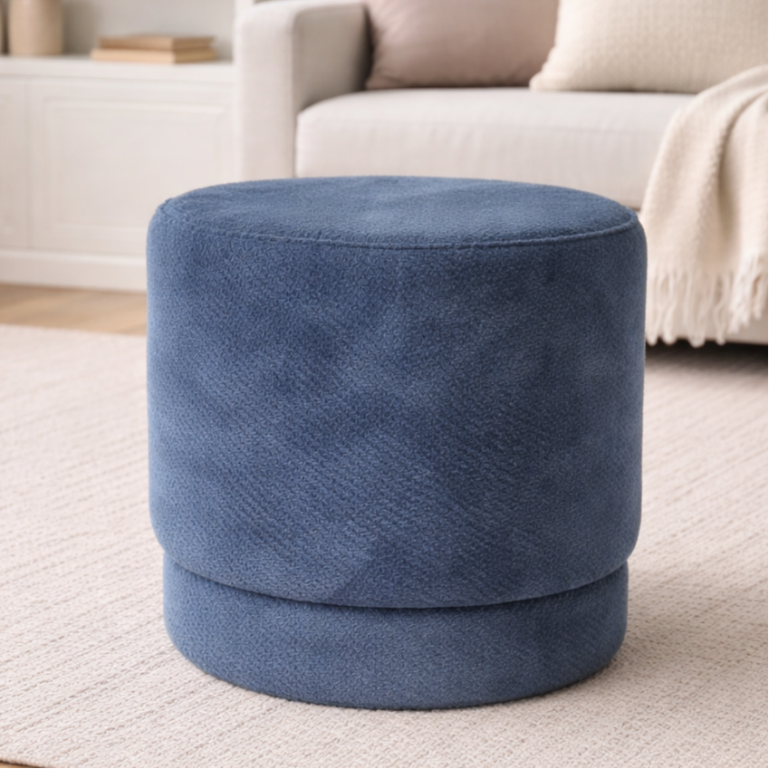 Izzy Round Puff Navy